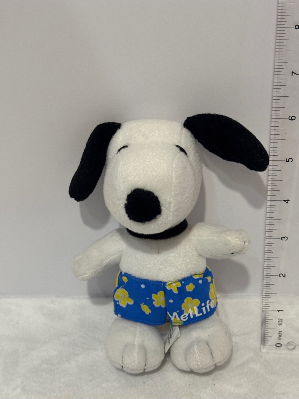 Peanuts BENDABLE SNOOPY DOG IN SWIMSUIT 6" Plush STUFFED ANIMAL Toy MetLife
